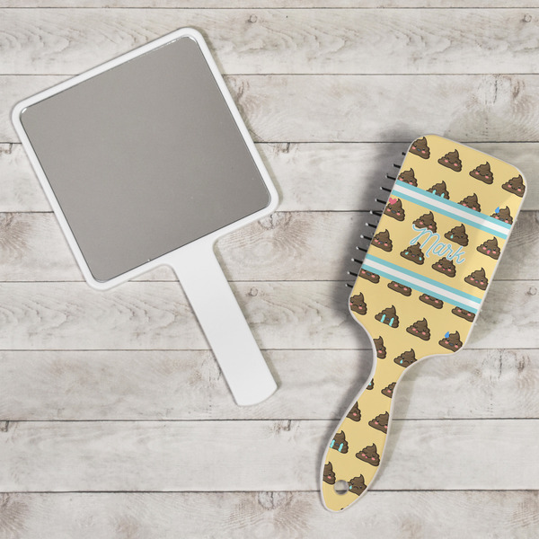 Poop Emoji Hair Brush - In Context