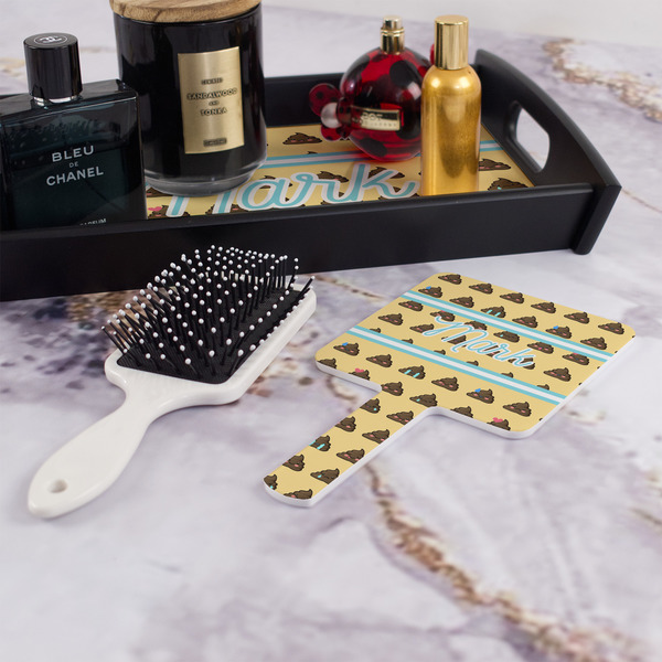 Poop Emoji Hand Mirror - With Hair Brush