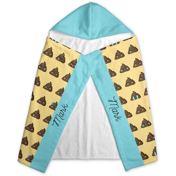 Poop Emoji Hooded Towel - Folded