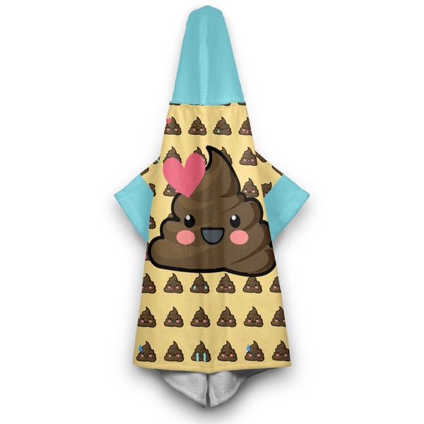 Poop Emoji Hooded Towel - Hanging