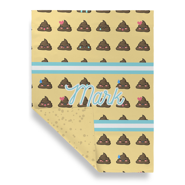 Poop Emoji House Flags - Double Sided - FRONT FOLDED