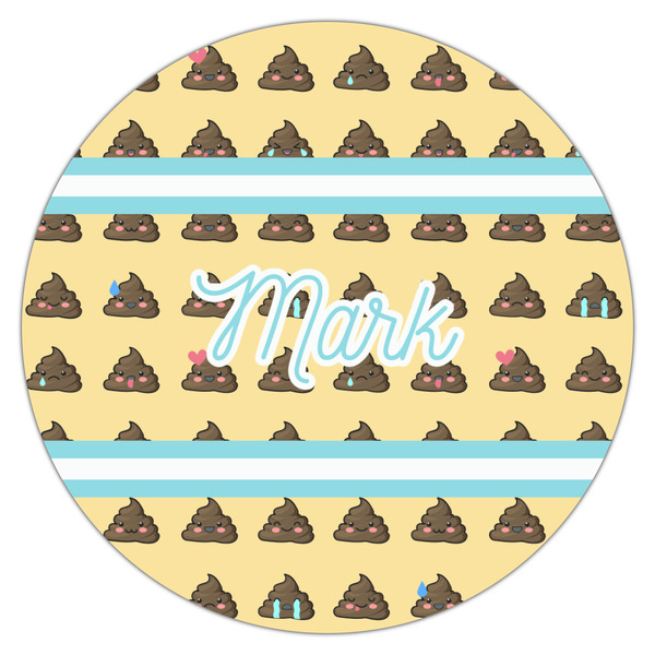 Poop Emoji Icing Circle - Large - Single