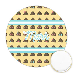 Poop Emoji Printed Cookie Topper - 2.5" (Personalized)