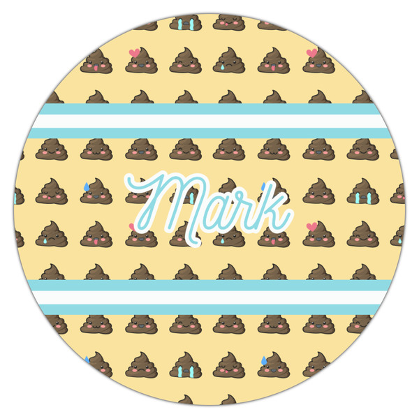 Poop Emoji Icing Circle - Medium - Single