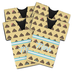 Poop Emoji Jersey Bottle Cooler - Set of 4 (Personalized)