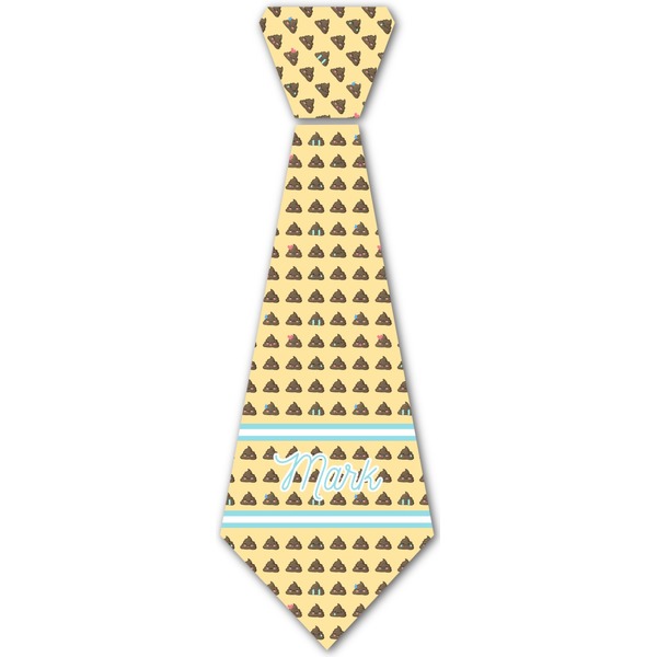 Custom Poop Emoji Iron On Tie (Personalized)