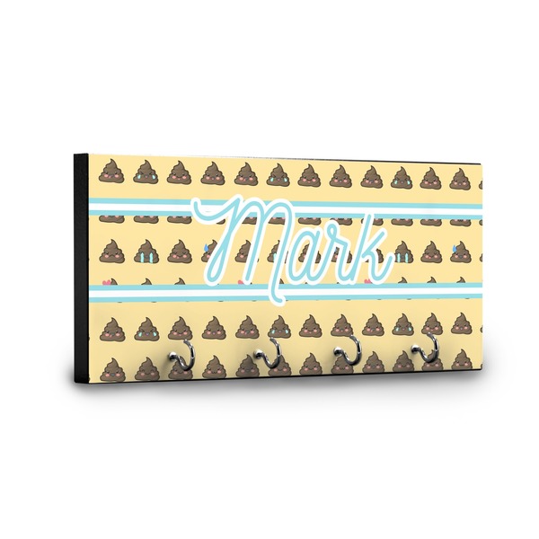 Poop Emoji Key Hanger - Front View with Hooks