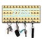 Poop Emoji Key Hanger w/ 4 Hooks w/ Name or Text