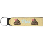 Poop Emoji Neoprene Keychain Fob (Personalized)