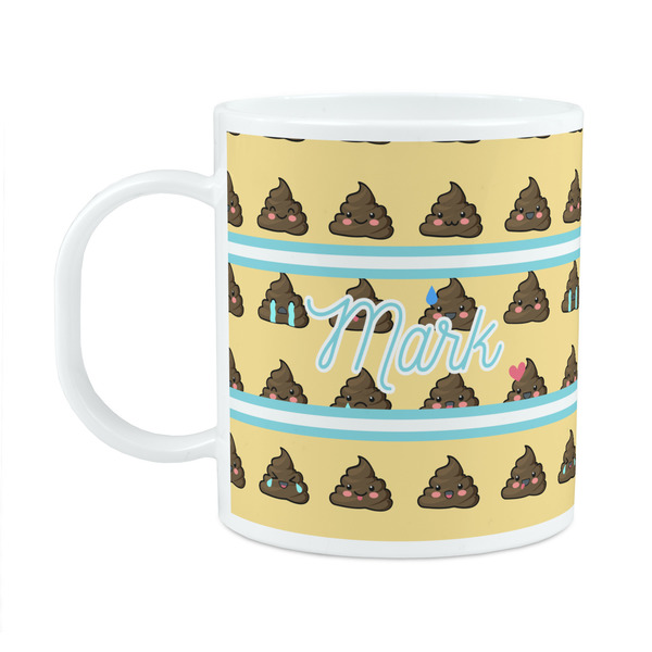 Custom Poop Emoji Plastic Kids Mug (Personalized)