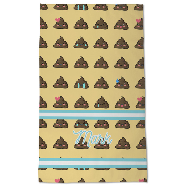 Poop Emoji Kitchen Towel - Poly Cotton - Full Front