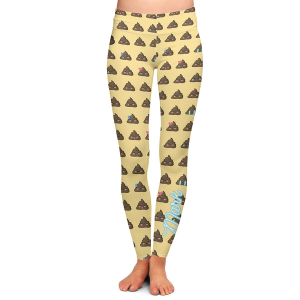 Custom Poop Emoji Ladies Leggings - 2X-Large (Personalized)