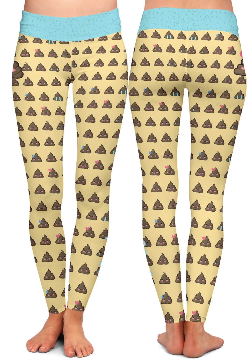 Poop Emoji Ladies Leggings (Personalized) YouCustomizeIt