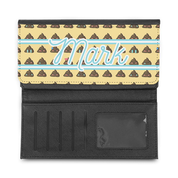 Poop Emoji Ladies Wallet - Half Way Open