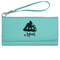 Poop Emoji Ladies Leatherette Wallet - Laser Engraved- Teal (Personalized)
