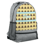Poop Emoji Backpack - Grey (Personalized)