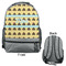 Poop Emoji Large Backpack - Gray - Front & Back View