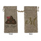Poop Emoji Large Burlap Gift Bag - Front & Back (Personalized)