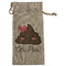 Poop Emoji Large Burlap Gift Bags - Front