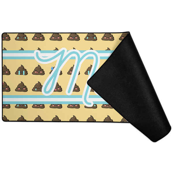 Poop Emoji Large Gaming Mats - FRONT W/ FOLD