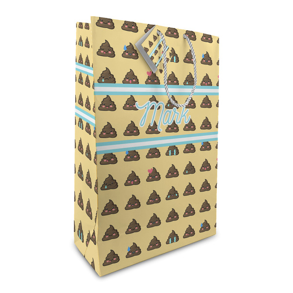 Custom Poop Emoji Large Gift Bag (Personalized)