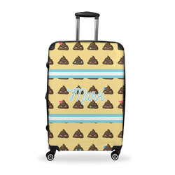 Poop Emoji Suitcase - 28" Large - Checked w/ Name or Text