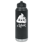 Poop Emoji Water Bottles - Laser Engraved (Personalized)