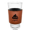 Poop Emoji Laserable Leatherette Mug Sleeve - In pint glass for bar