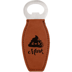 Poop Emoji Leatherette Bottle Opener (Personalized)