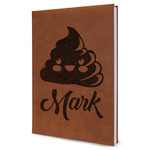 Poop Emoji Leather Sketchbook (Personalized)