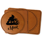Poop Emoji Faux Leather Iron On Patch (Personalized)