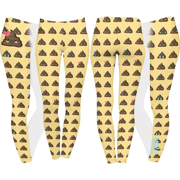 Poop Emoji Leggings Turn Around - Apvl