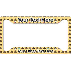 Poop Emoji License Plate Frame - Style A (Personalized)