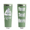 Poop Emoji Light Green RTIC Everyday Tumbler - 28 oz. - Front and Back