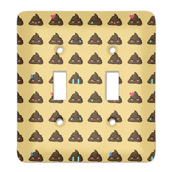Poop Emoji Light Switch Cover (2 Toggle Plate) (Personalized)