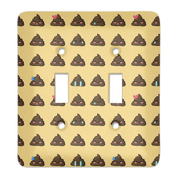 Custom Poop Emoji Light Switch Cover (2 Toggle Plate)