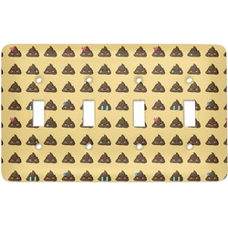 Poop Emoji Light Switch Cover (4 Toggle Plate)