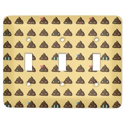 Poop Emoji Light Switch Cover (3 Toggle Plate)