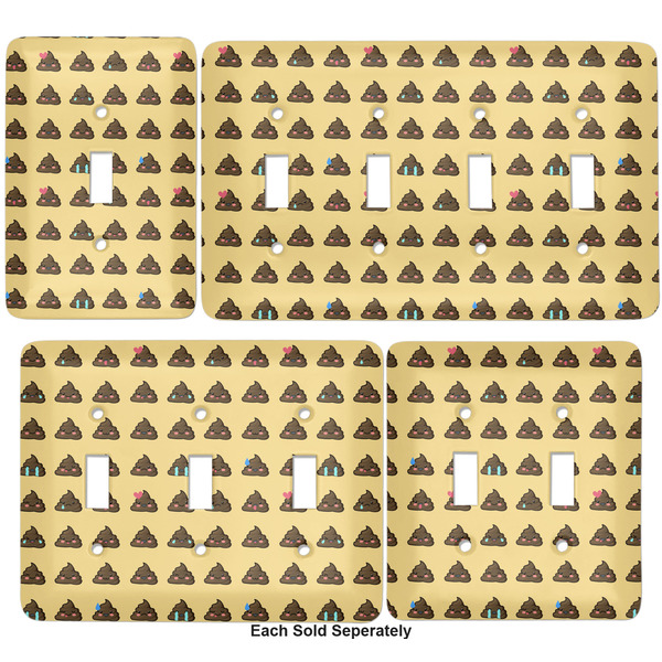 Poop Emoji Light Switch Covers all sizes