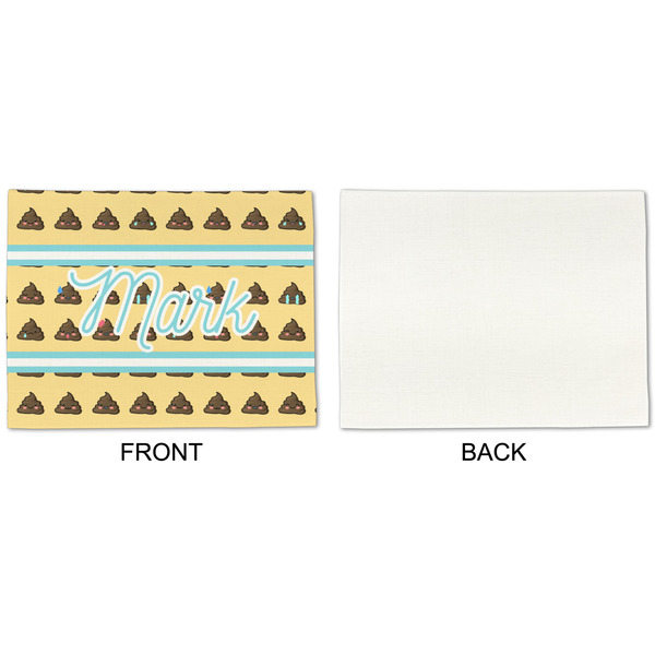 Poop Emoji Linen Placemat - APPROVAL Single (single sided)