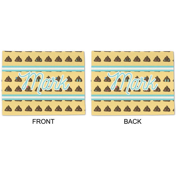 Poop Emoji Linen Placemat - APPROVAL (double sided)