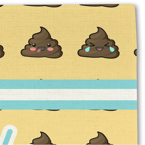 Poop Emoji Linen Placemat - DETAIL