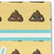 Poop Emoji Linen Placemat - DETAIL
