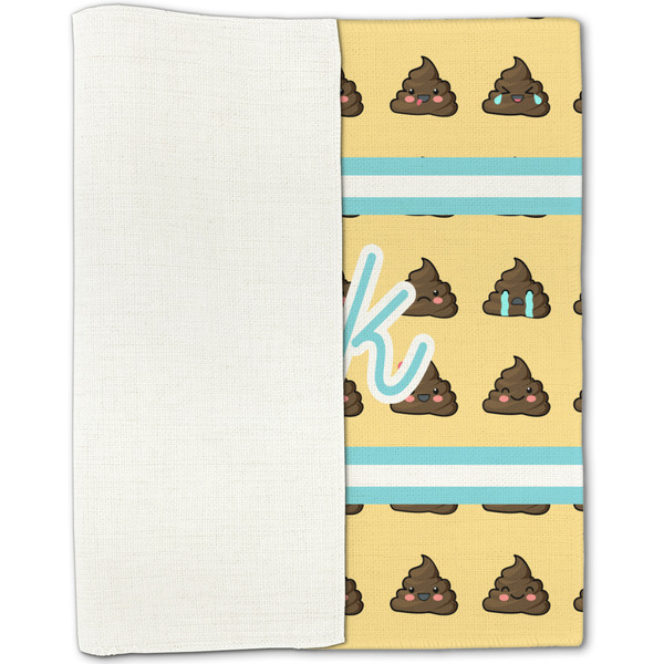 Poop Emoji Linen Placemat - Folded Half