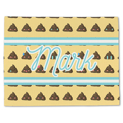 Poop Emoji Single-Sided Linen Placemat - Single w/ Name or Text