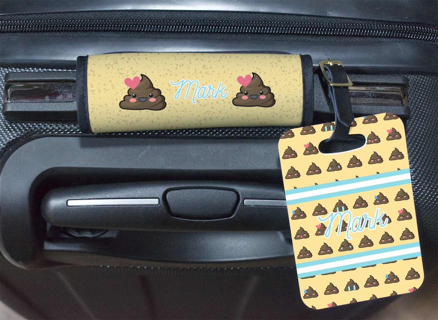 Print Pattern Emoji Poop Luggage Cover Protector