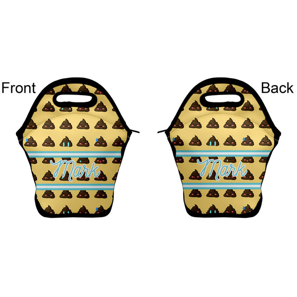 Poop Emoji Lunch Bag - Front and Back