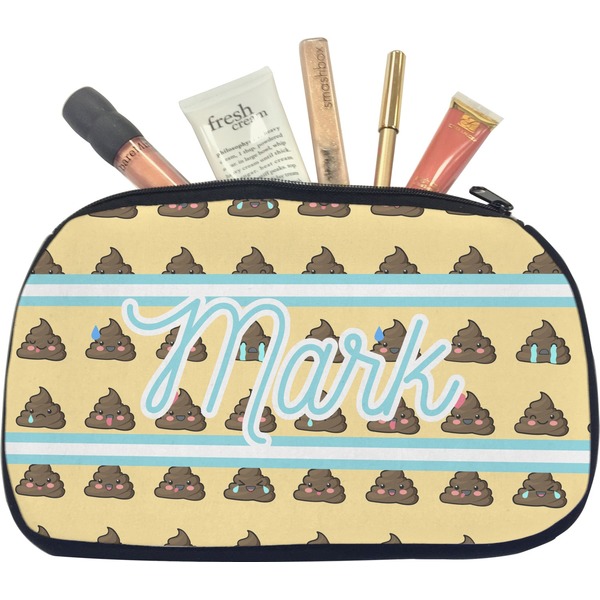 Custom Poop Emoji Makeup / Cosmetic Bag - Medium (Personalized)