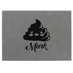 Poop Emoji Medium Gift Box w/ Engraved Leather Lid (Personalized)