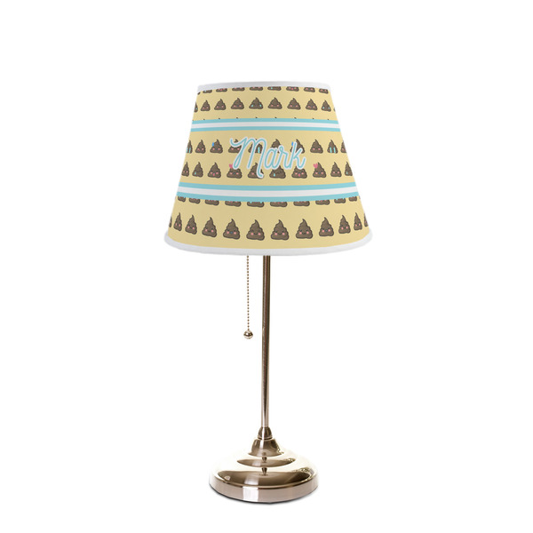 Poop Emoji Poly Film Empire Lampshade - On Stand